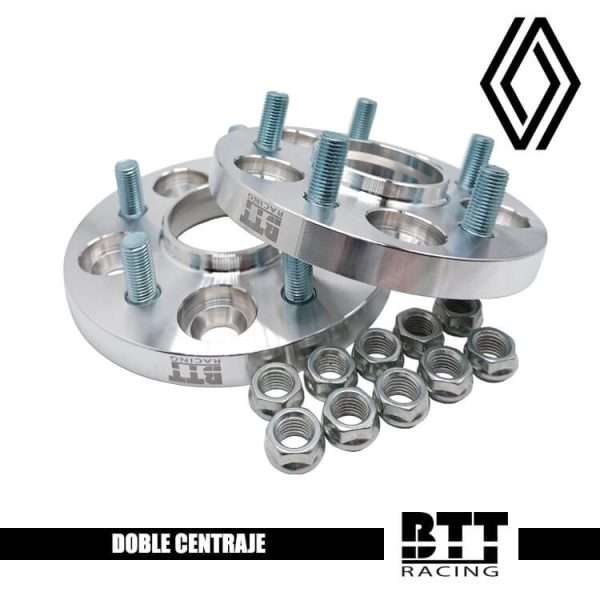 separadores doble anclaje renault 25mm 5 tornillos