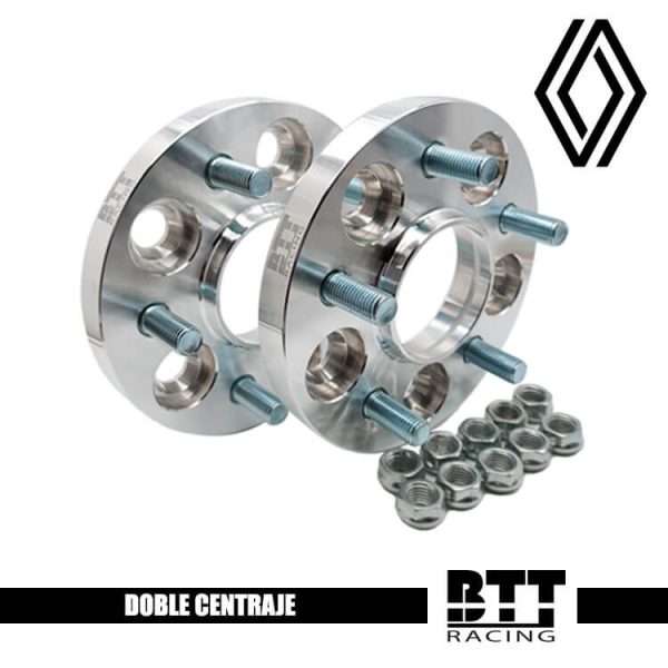 separadores doble anclaje renault 20mm 5 tornillos